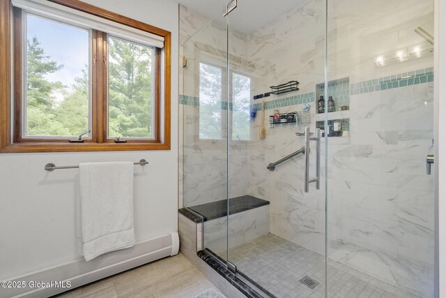 6175 Hawes Rd, Guilderland, NY 12009 - bathroom featuring a marble finish shower