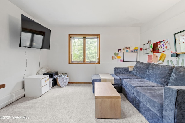 6175 Hawes Rd, Guilderland, NY 12009 - living area with carpet and baseboards