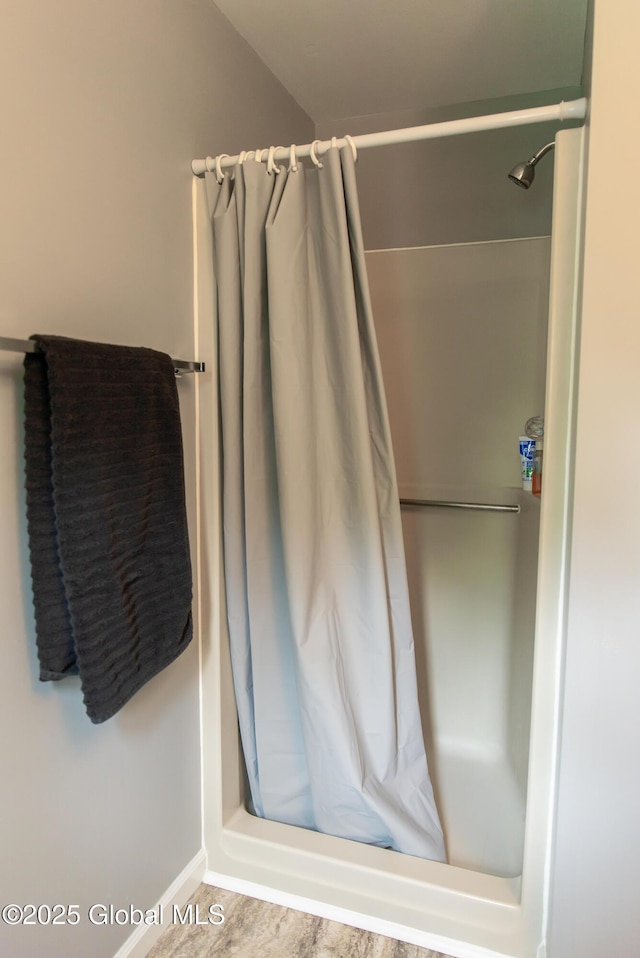 126 Hillside Rd, Duanesburg, NY 12137 - full bath with a shower with curtain and baseboards