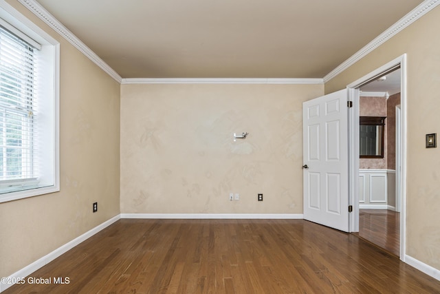 110 Deer Run Dr, Milton, NY 12020 - unfurnished room featuring wood finished floors, ornamental molding, and baseboards