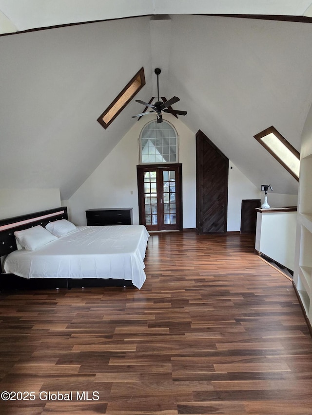 1117 Mcclellan St, Schenectady, NY 12309 - bedroom with a skylight, wood finished floors, and vaulted ceiling