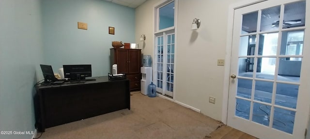 148 Dove St, Albany, NY 12202 - office area with french doors and light carpet