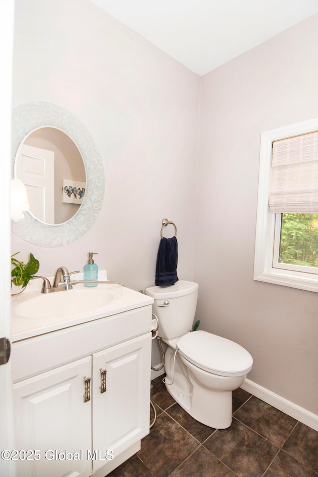 124 Edie Rd, Wilton, NY 12866 - half bathroom with vanity and tile patterned floors