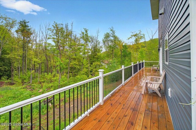 14 Calvin Cole Rd, Stephentown, NY 12169 - wooden terrace with a view of trees
