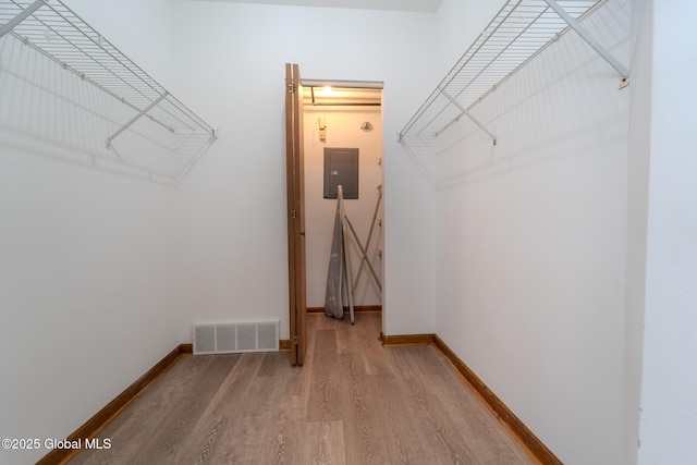 1976 Curry Rd Unit E-136, Schenectady, NY 12303 - walk in closet featuring light wood-type flooring and electric panel