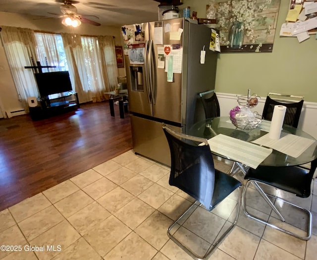 6 Kenyon Dr, Colonie, NY 12205 - dining room with ceiling fan and wood finished floors