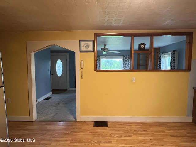 3778 County Rte 21, Whitehall, NY 12887 - spare room featuring baseboards, wood finished floors, and ceiling fan