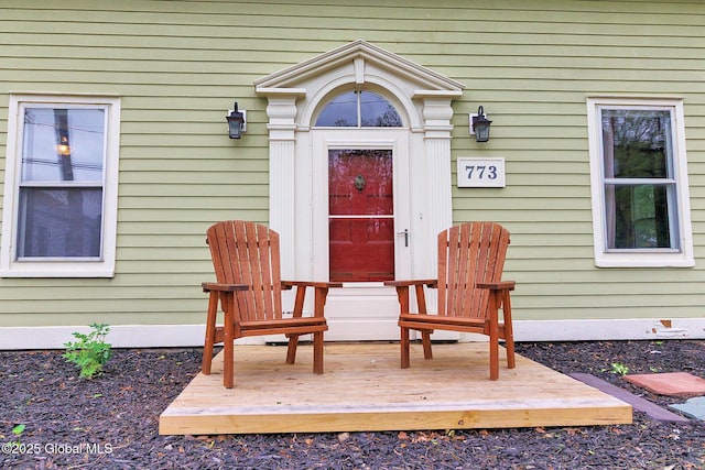 773 Charlton Rd, Charlton, NY 12019 - property entrance with a wooden deck
