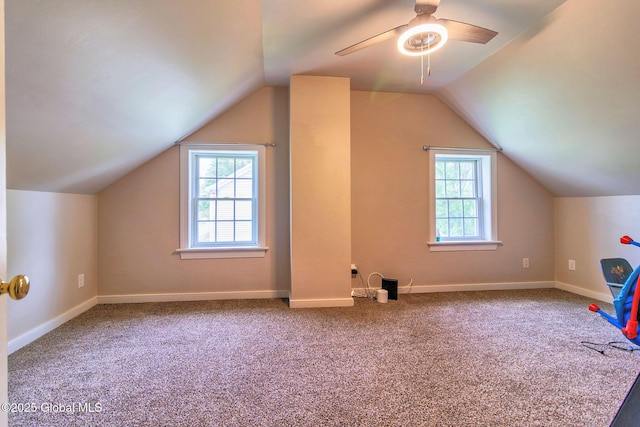 773 Charlton Rd, Charlton, NY 12019 - bonus room featuring carpet flooring, plenty of natural light, lofted ceiling, and a ceiling fan