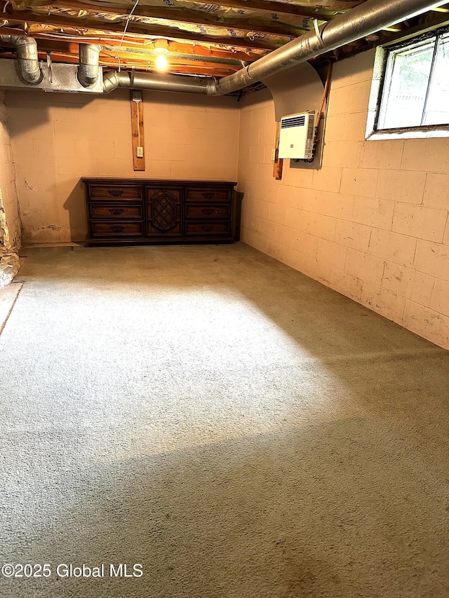 2618 Stanton St, Rotterdam, NY 12306 - basement with concrete block wall and carpet floors