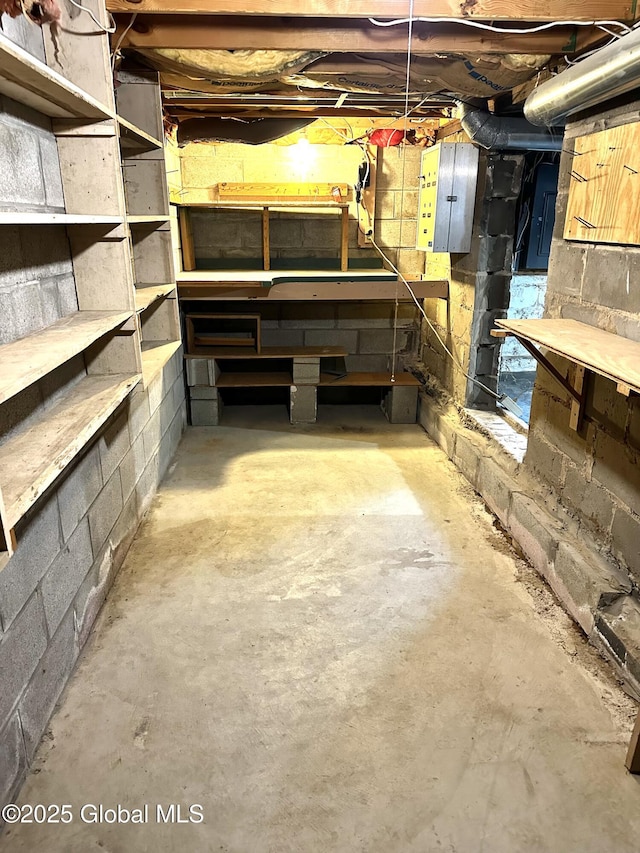2618 Stanton St, Rotterdam, NY 12306 - unfinished below grade area with a workshop area and electric panel