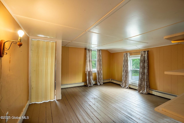 1038 Vly Summit Rd, Cambridge, NY 12834 - unfurnished room featuring hardwood / wood-style floors, baseboards, and wooden walls