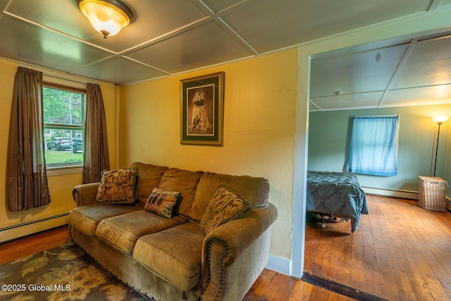 1038 Vly Summit Rd, Cambridge, NY 12834 - living area with hardwood / wood-style floors and baseboard heating
