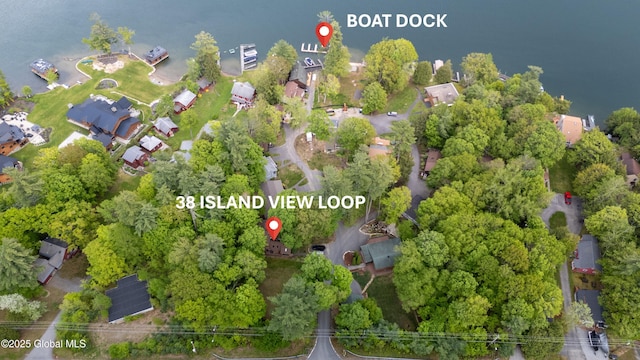 38 N Island Rd, Bolton, NY 12814 - aerial view of property and surrounding area with nearby suburban area