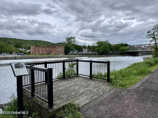 31 Williams St, Whitehall Village, NY 12887 - dock featuring a deck with water view