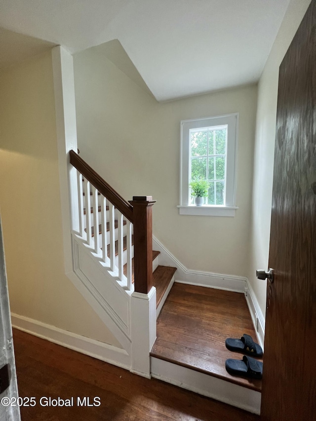 194 S Main Ave, Albany, NY 12208 - staircase featuring wood finished floors and baseboards