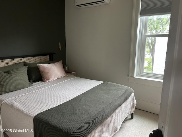 281 10th St, Troy, NY 12180 - bedroom with a wall mounted AC, multiple windows, and carpet