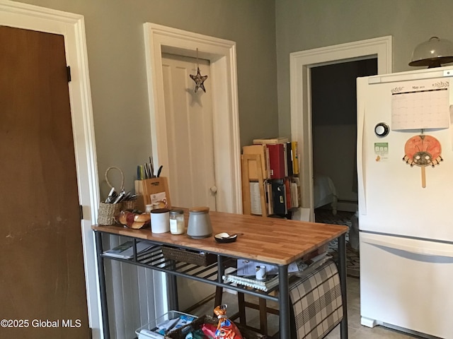 281 10th St, Troy, NY 12180 - kitchen featuring freestanding refrigerator