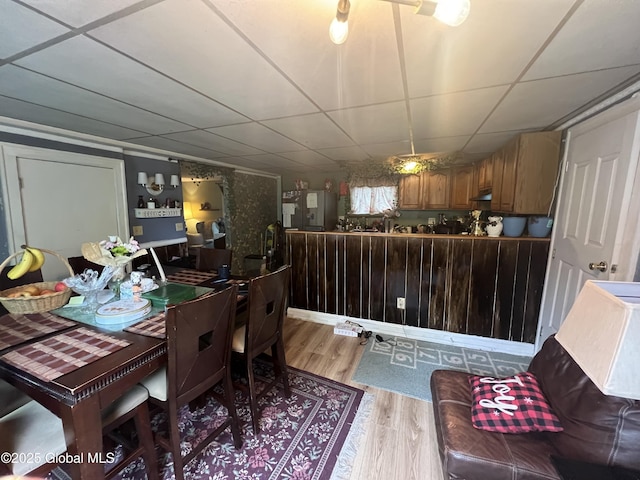 14 Lower Turnpike Rd, Granville, NY 12832 - dining space with light wood-type flooring and a drop ceiling