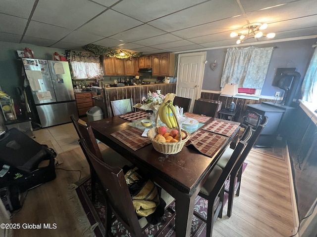 14 Lower Turnpike Rd, Granville, NY 12832 - dining space featuring light wood finished floors and a paneled ceiling