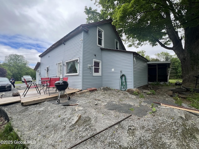 14 Lower Turnpike Rd, Granville, NY 12832 - rear view of house with a wooden deck