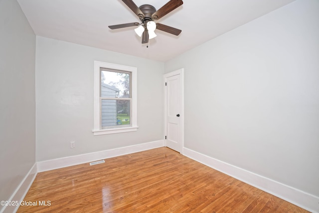 35 Wallace St, Scotia, NY 12302 - spare room with baseboards, light wood-style floors, and a ceiling fan