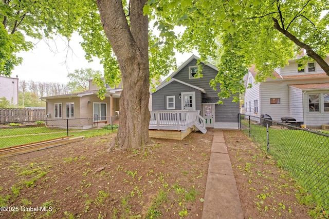 35 Wallace St, Scotia, NY 12302 - view of front facade with a wooden deck