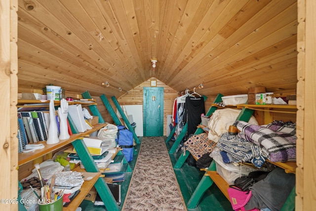 406 Northern Pines Rd, Wilton, NY 12831 - bedroom featuring lofted ceiling and wooden ceiling