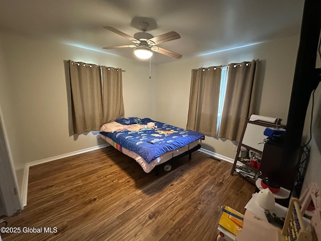 5 Wincrest Dr, Queensbury, NY 12804 - bedroom with wood finished floors, baseboards, and ceiling fan