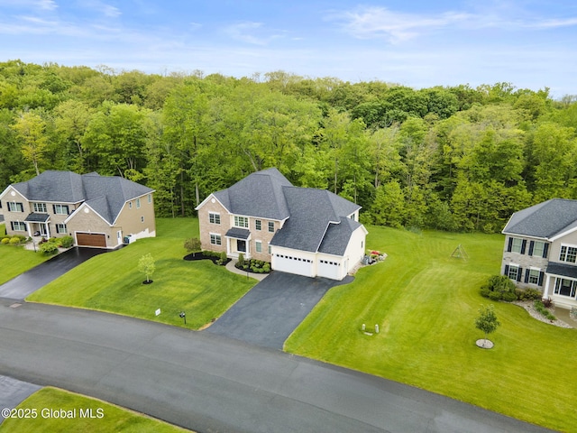 45 Tamarack Ln, Colonie, NY 12309 - aerial view of property and surrounding area with a forest
