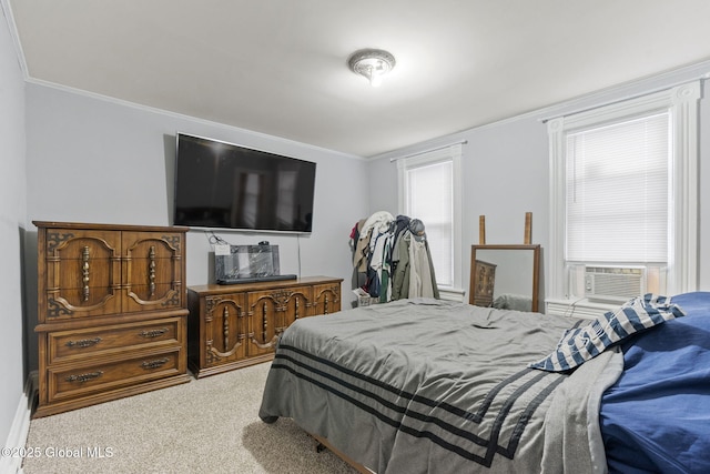 797 Eastern Ave, Schenectady, NY 12308 - carpeted bedroom featuring crown molding and cooling unit