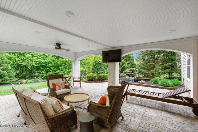 41 Tipperary Way, Clifton Park, NY 12019 - view of patio / terrace with ceiling fan