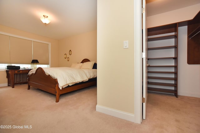 509 Lois Ln, Niskayuna, NY 12304 - bedroom featuring carpet floors, baseboards, radiator, and a closet