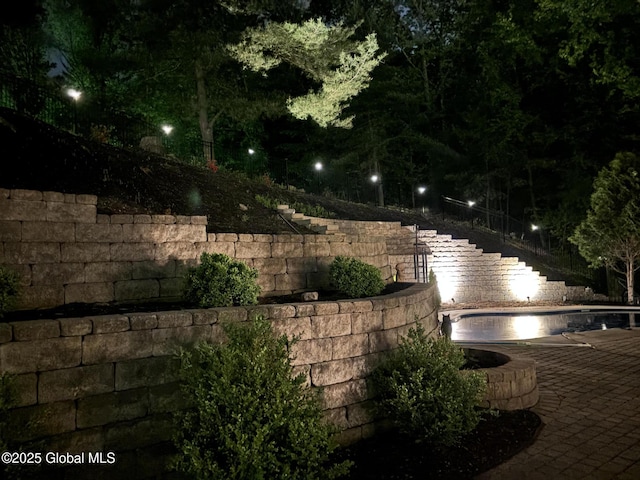 779 Waldens Pond, Guilderland, NY 12203 - view of yard at night