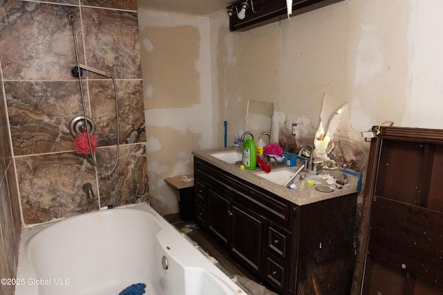 1864 7th Ave, Watervliet, NY 12189 - bathroom with a tub and double vanity