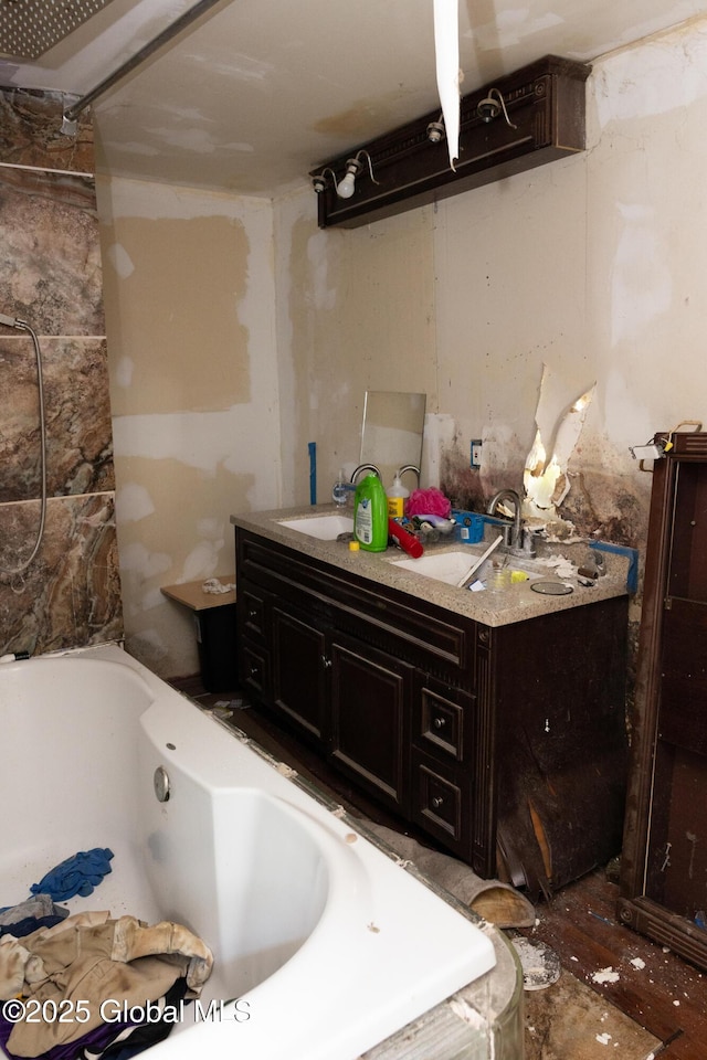 1864 7th Ave, Watervliet, NY 12189 - full bath featuring a bathtub and double vanity