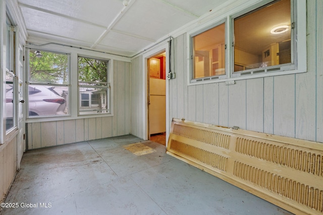 393 Whitehall Rd, Albany, NY 12208 - unfurnished sunroom featuring radiator heating unit