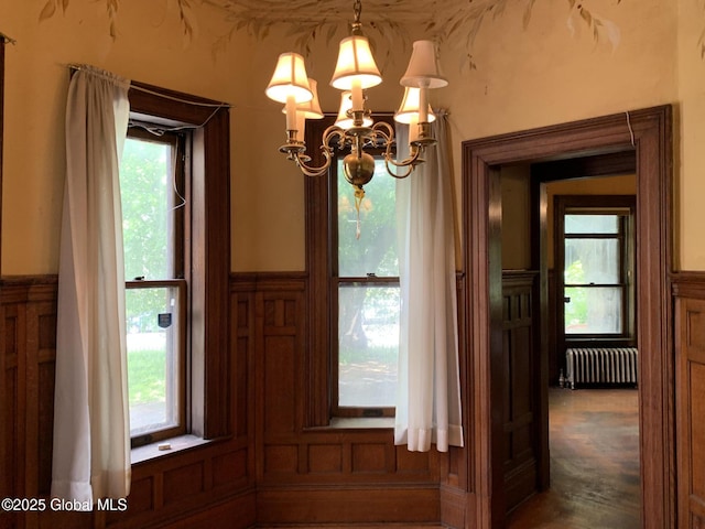 1077 University Pl, Schenectady, NY 12308 - detailed view of radiator heating unit and a chandelier