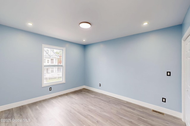 1813 Ave A, Schenectady, NY 12308 - empty room featuring light wood-style flooring, baseboards, and recessed lighting