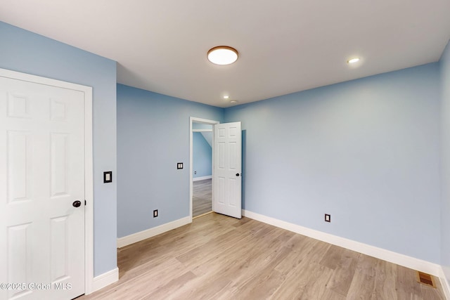 1813 Ave A, Schenectady, NY 12308 - unfurnished bedroom with light wood-style floors, baseboards, and recessed lighting