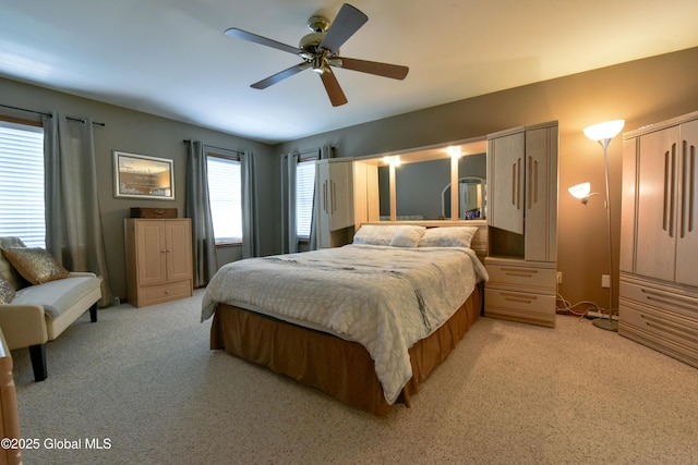 110 Old Coach Rd, Clifton Park, NY 12065 - bedroom with light colored carpet and ceiling fan