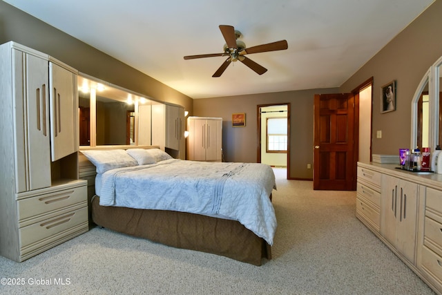 110 Old Coach Rd, Clifton Park, NY 12065 - bedroom with light carpet and ceiling fan