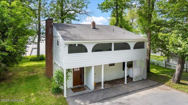527 Nys Route 9p, Stillwater, NY 12866 - view of front of property featuring a chimney and roof with shingles