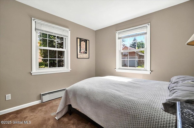 1324 Keyes Ave, Schenectady, NY 12309 - carpeted bedroom featuring a baseboard heating unit and baseboards