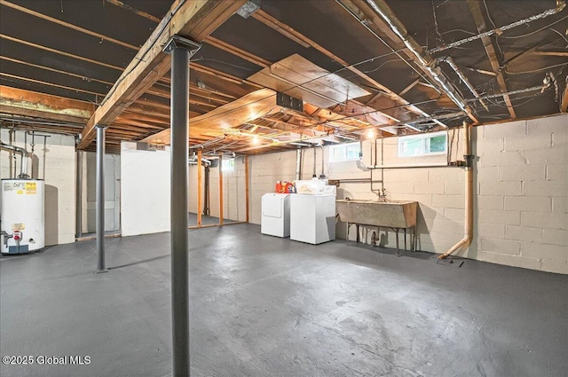 1324 Keyes Ave, Schenectady, NY 12309 - below grade area featuring water heater and washer and dryer