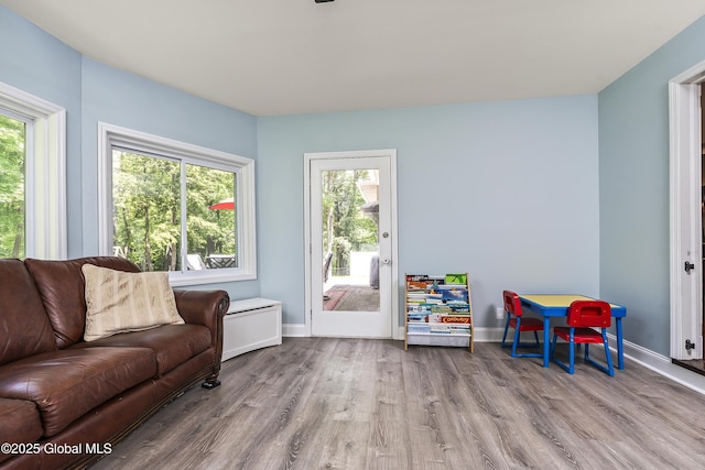 91 Gorman Rd, Menands, NY 12204 - living room featuring wood finished floors, plenty of natural light, and baseboards