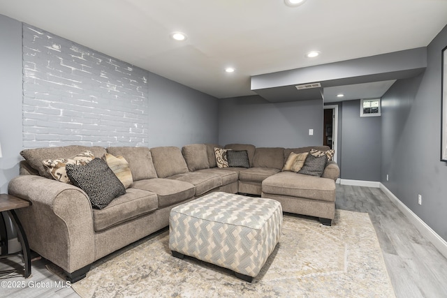 91 Gorman Rd, Menands, NY 12204 - living area with wood finished floors, baseboards, and recessed lighting