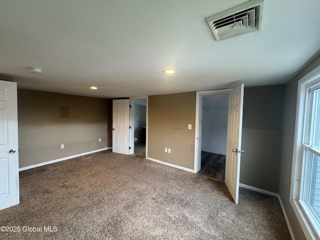 54 Sargent St, Cohoes, NY 12047 - unfurnished bedroom featuring carpet floors, baseboards, multiple windows, and recessed lighting