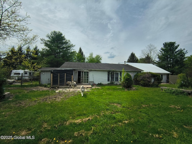 479 Junction Rd, Esperance, NY 12066 - back of property featuring a lawn and a patio
