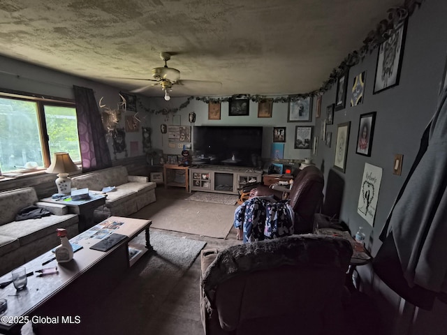479 Junction Rd, Esperance, NY 12066 - living room with a ceiling fan